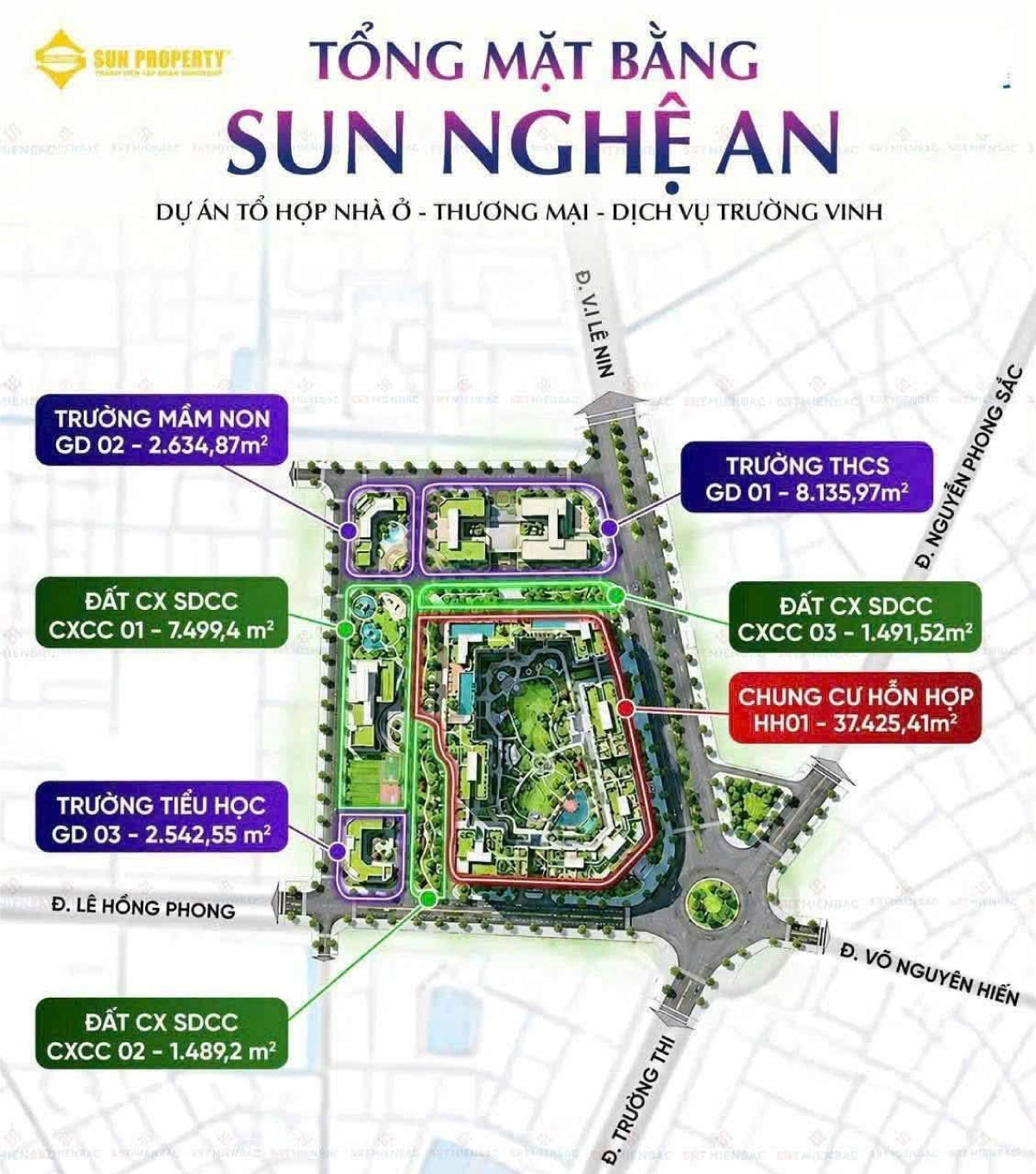 Tổng mặt bằng Sun Trường Vinh - Nghệ An